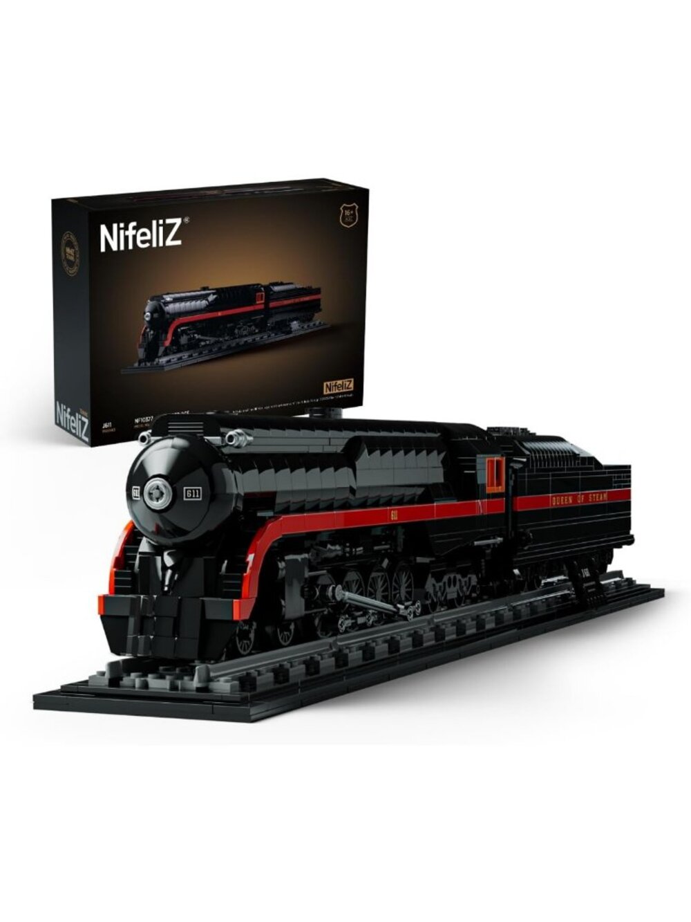 Nifeliz J611 Steam Locomotive Building Set, Trains Series, NF10377